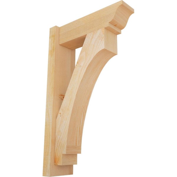 Ekena Millwork 6 in. x 30 in. x 18 in. Douglas Fir Imperial Traditional Rough Sawn Outlooker