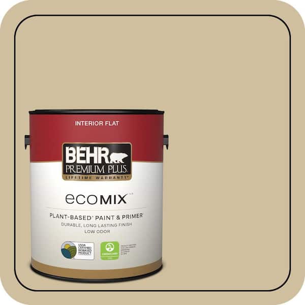 1 gal. #S320-3 Final Straw Flat EcoMix Plant-Based Interior Paint & Primer