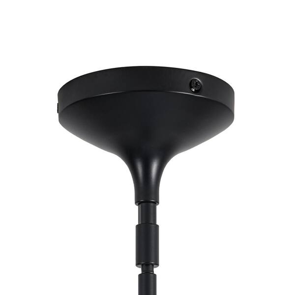 Y'INSP 9-Light Matte Black Modern Sputnik Style Chandelier Hanging