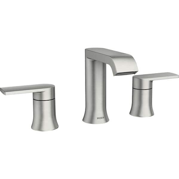 Moen Genta 8 In Widespread 2 Handle Bathroom Faucet In Spot Resist Brushed Nickel 84763srn