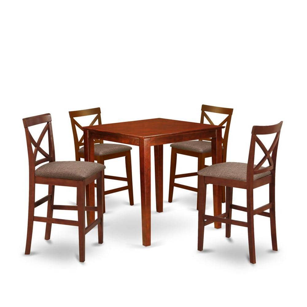 5-Piece Natural Brown Finish Solid Wood Top - Dining Room Set - Seats 4 price history on PriceWatchPro