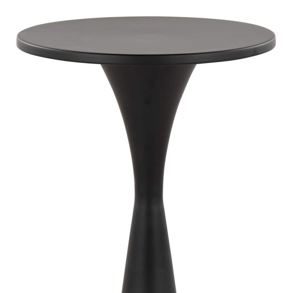 Gemma 9.5 in. Modern Brass Round Metal Top End Table - thumbnail 2