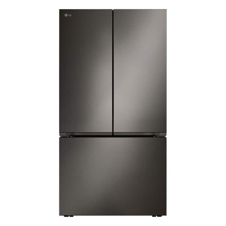 LG 27 cu. ft. SMART Counter Depth MAX French Door Refrigerator with Ice and Water, ADA Comp in Black Stainless Steel
