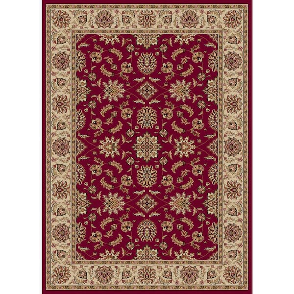 Unbranded Como Red 5 ft. x 7 ft. Traditional Oriental Floral Area Rug