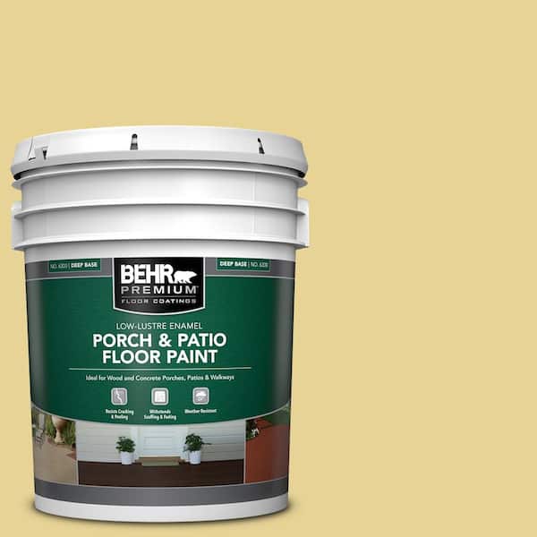 BEHR PREMIUM 5 gal. #390D-4 Honey Beige Low-Lustre Enamel Interior/Exterior Porch and Patio Floor Paint