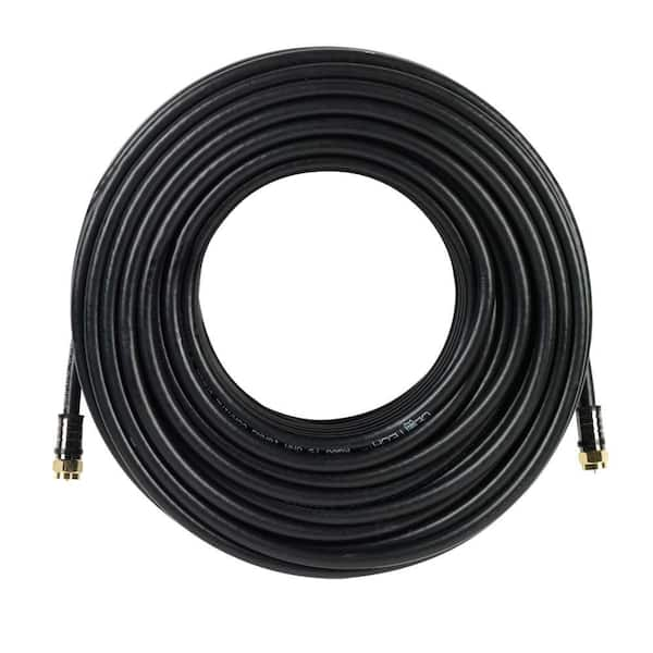 Commercial Electric 100 ft. RG-6 Coaxial Cable - Black Y281345 - The ...