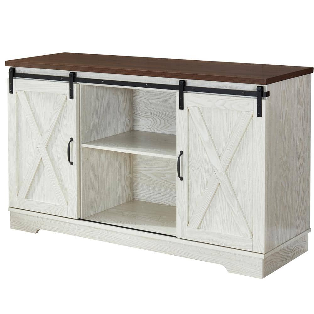 White barn deals door buffet cabinet