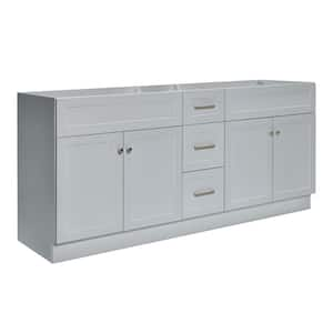 Hamlet 72 in. W x 21.5 in. D x 34.5 in. H Double Freestanding Bath Vanity Cabinet without Top in Grey