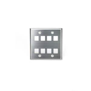 Stainless Look 2-Gang Audio/Video Wall Plate (1-Pack)