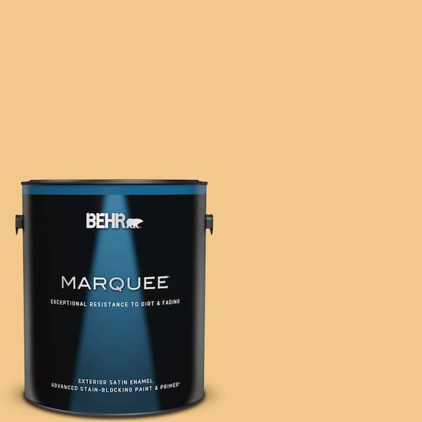 BEHR MARQUEE 1 gal. Home Decorators Collection #HDC-CL-16 Beacon Yellow Satin Enamel Exterior Paint & Primer