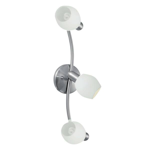 EGLO Mariona 3-Light Matte Nickel and White Track Lighting Fixture-DISCONTINUED