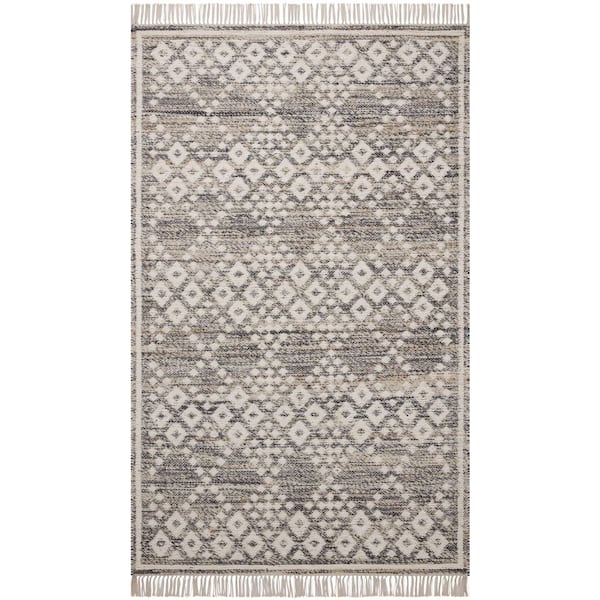 Angela Rose Rivers 5 ft. x 7 ft. Denim / Ivory 6 in. Traditional Reversible Area Rug