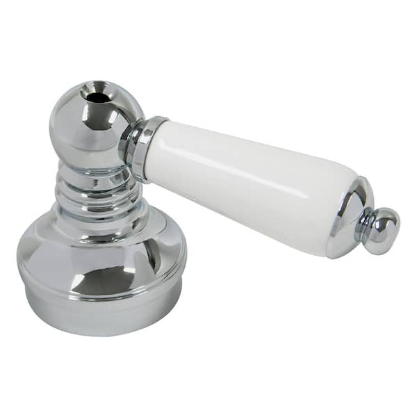 Everbilt Universal Faucet Handle with Lever Design in White with Chrome Trim