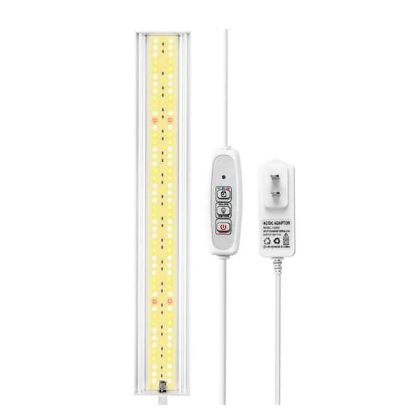 10-Watt Full Spectrum LED Grow Light Strip, Dimmable Fixture with Auto On/Off Timer for Indoor Plants