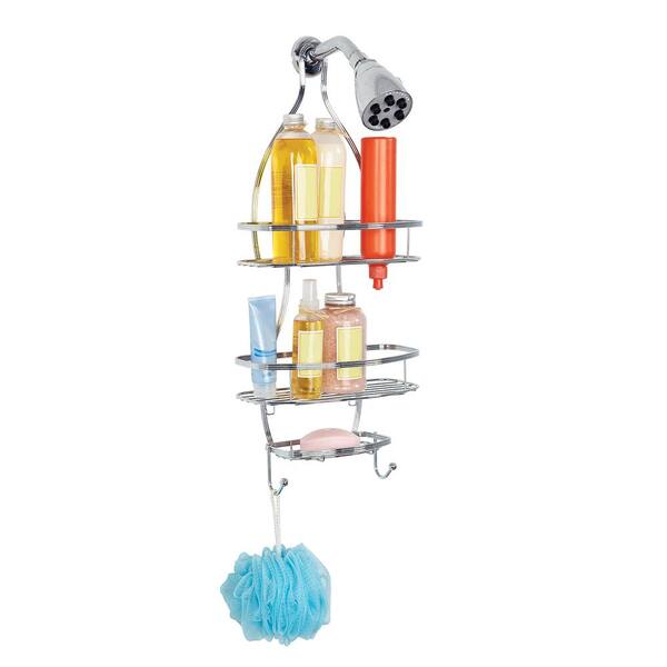 Bath Bliss Triple Wire Shower Caddy in Glossy Chrome