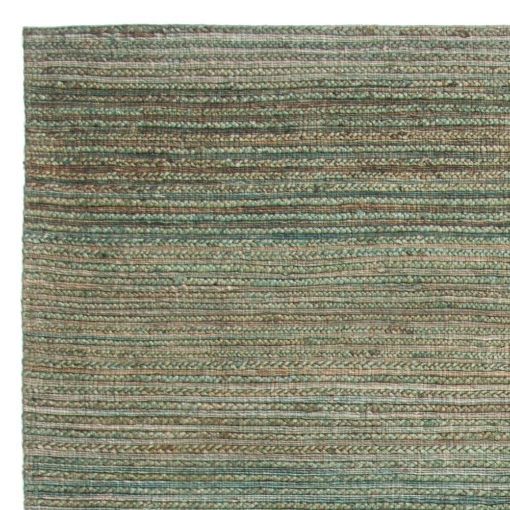 Sage and Natural Handwoven Cotton 5' x 8' Flat Woven Rug