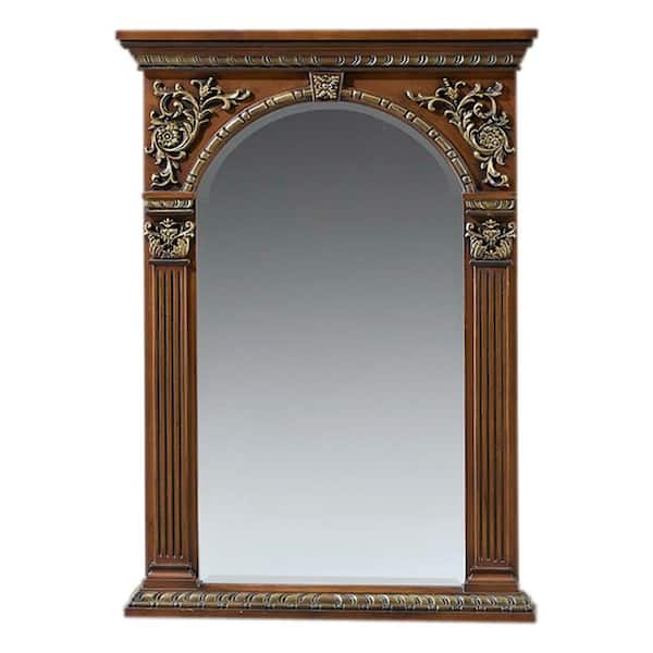 Home Decorators Collection Royal Coffee 29 in. W Single Mirror in Light Coffee-DISCONTINUED