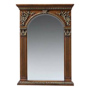 Royal 41 in. H x 29 in. W Single Mirror in Light Coffee Frame-DISCONTINUED