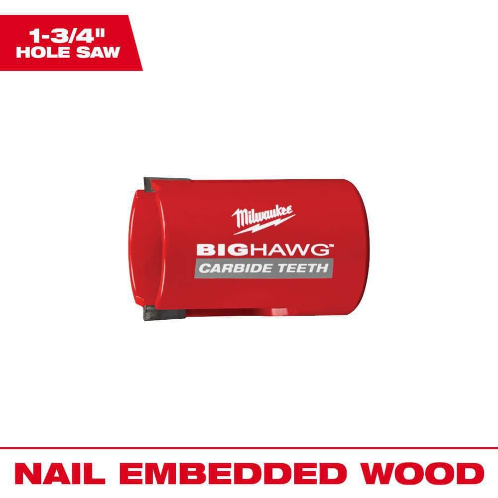 Milwaukee 1-3/4 in. Big Hawg Carbide Hole Saw 49-56-9205 The Home Depot