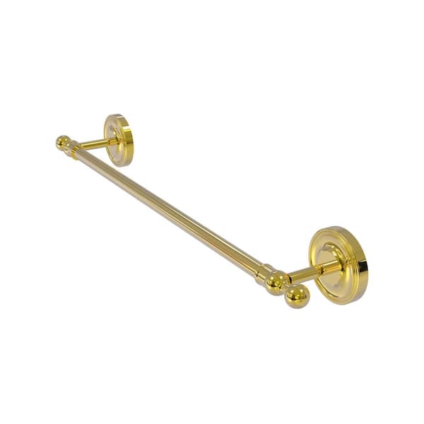 Allied Brass Regal Collection 24 in. Wall Mounted Single Towel Bar in Unlacquered Brass