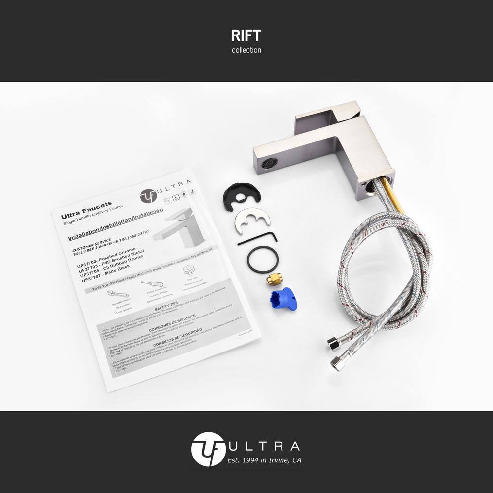 Brushed Nickel Modern Single-Hole Bathroom Faucet
