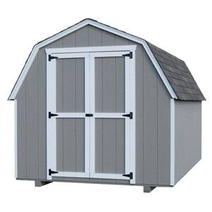 Value Gambrel 10 ft. x 12 ft. Wood Storage Building Precut Kit with 4 ft. Sidewalls with Floor
