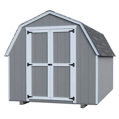 Value Gambrel 8 ft. x 10 ft. Wood Storage Building Precut Kit with 4 ft. Sidewalls with Floor