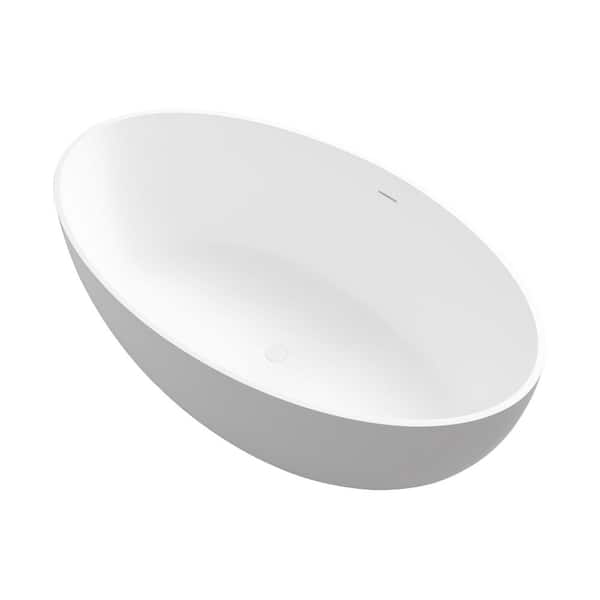 Unbranded 67 in. x 39 in. Soaking Bathtub with Center Drain in White