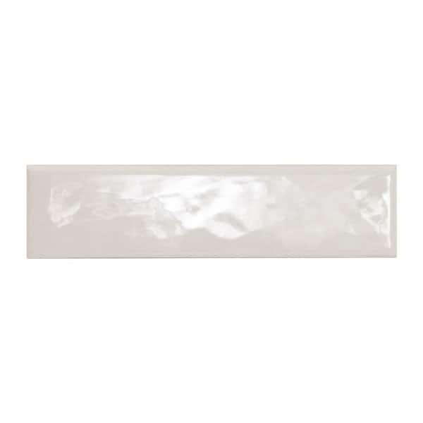 Lakeview Dove Bullnose 3 in. x 12 in. Glossy Ceramic Wall Tile (10 lin. ft./Case)