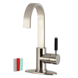 Kaiser Single-Handle Bar Faucet in Brushed Nickel