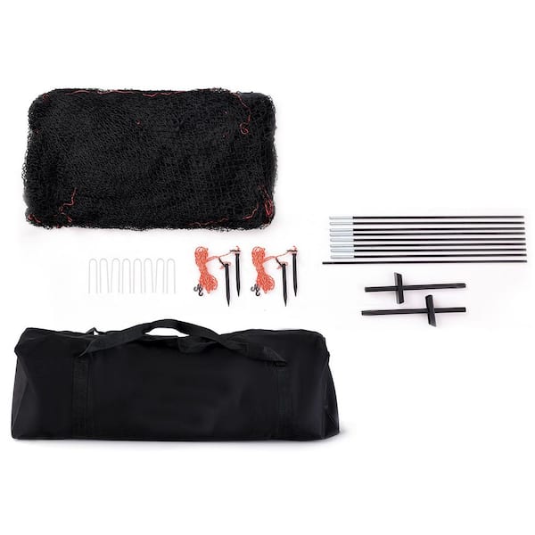 Baseball Batting Cage, Softball and Baseball Batting Cage Net and Frame, Practice Portable Cage Net with Bag, 40 FT.