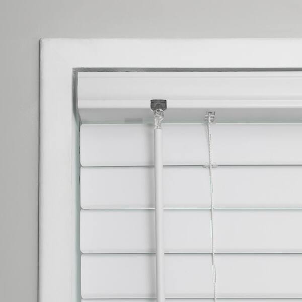 Hampton Bay White Cordless Room Darkening Vinyl Mini Blinds with 1 in.  Slats-39 in. W x 72 in. L (Actual Size 38.5 in. W x 72 in. L)  10793478353187 - The Home Depot