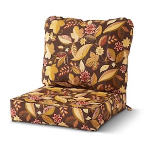 24 in. x 24 in. 2-Piece Deep Seating Outdoor Lounge Chair Cushion Set in Timberland Floral