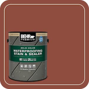 1 gal. #SC-330 Redwood Solid Color Waterproofing Exterior Wood Stain and Sealer