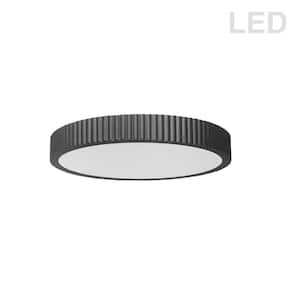 Nabisco 2.5 in. 1-Light Matte Black LED Flush Mount