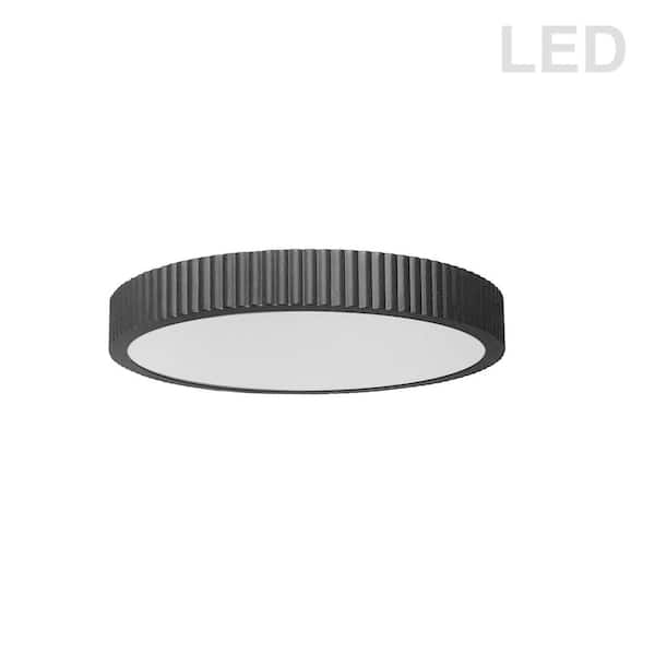 Dainolite Nabisco 2.5 in. 1-Light Matte Black LED Flush Mount