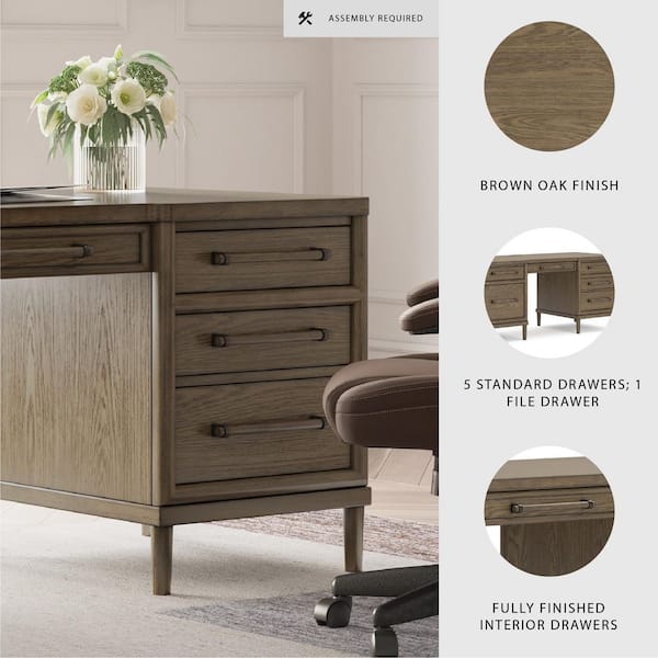 Signature DESIGN BY ASHLEY Roanhowe 68 in. Rectangular Brown Wood