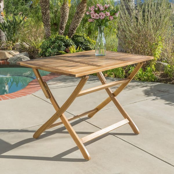 Noble House Positano Natural Wood Outdoor Dining Table