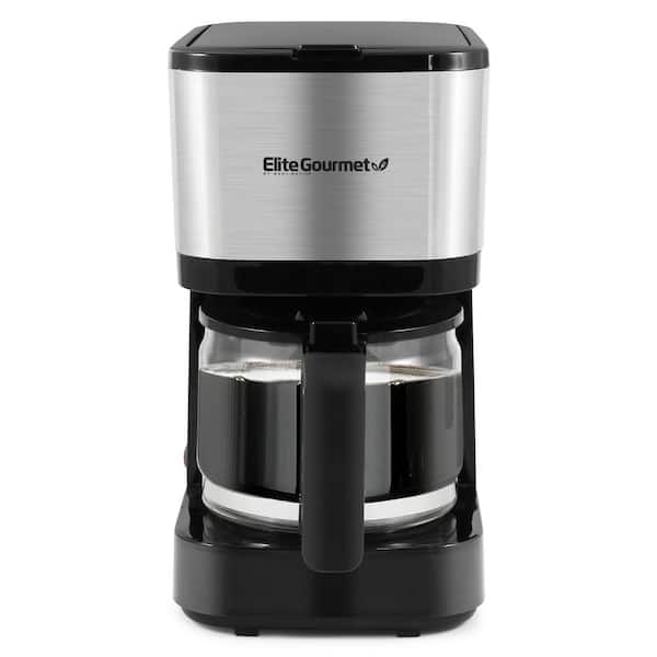 Elite Cuisine 5 Cup Coffeemaker Black Drip Coffee Maker with Pause