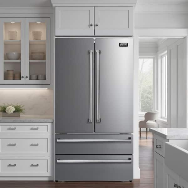 Kucht 36 in. 22.5 cu. ft. Counter Depth Freestanding French Door