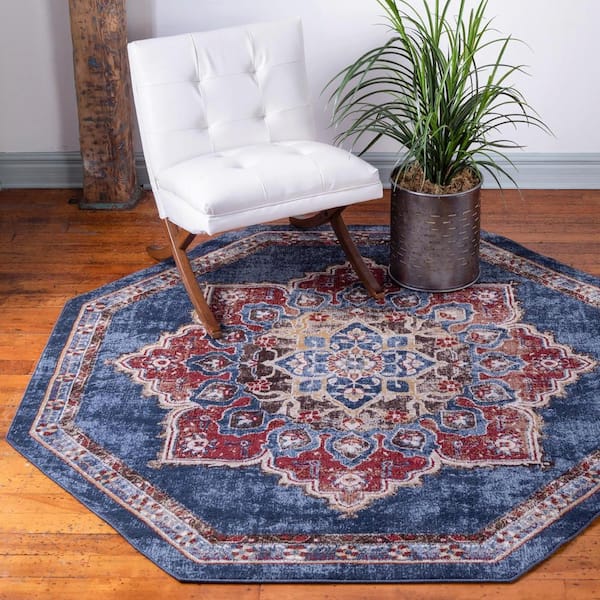 Utopia Helios Dark Blue 7' 11 x 7' 11 Area Rug