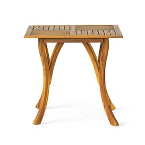 Outdoor Wooden Square Table, Suitable for Many Scenes, Suitable for Garden Patio Backyard Brown