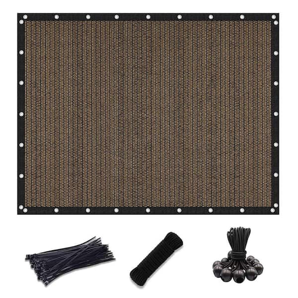 10 ft. x 12 ft. Brown Outdoor Pergola Shade Cloth with Grommets, 90% UV Blockage for Patio, Backyards, Outdoor