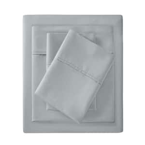 1500-Thread Count Grey Queen Cotton Blend 4-PC Sheet Set