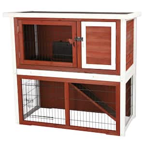3.4 ft. x 1.7 ft. x 3.2 ft. Medium Rabbit Enclosure with Sloped Roof Hutch