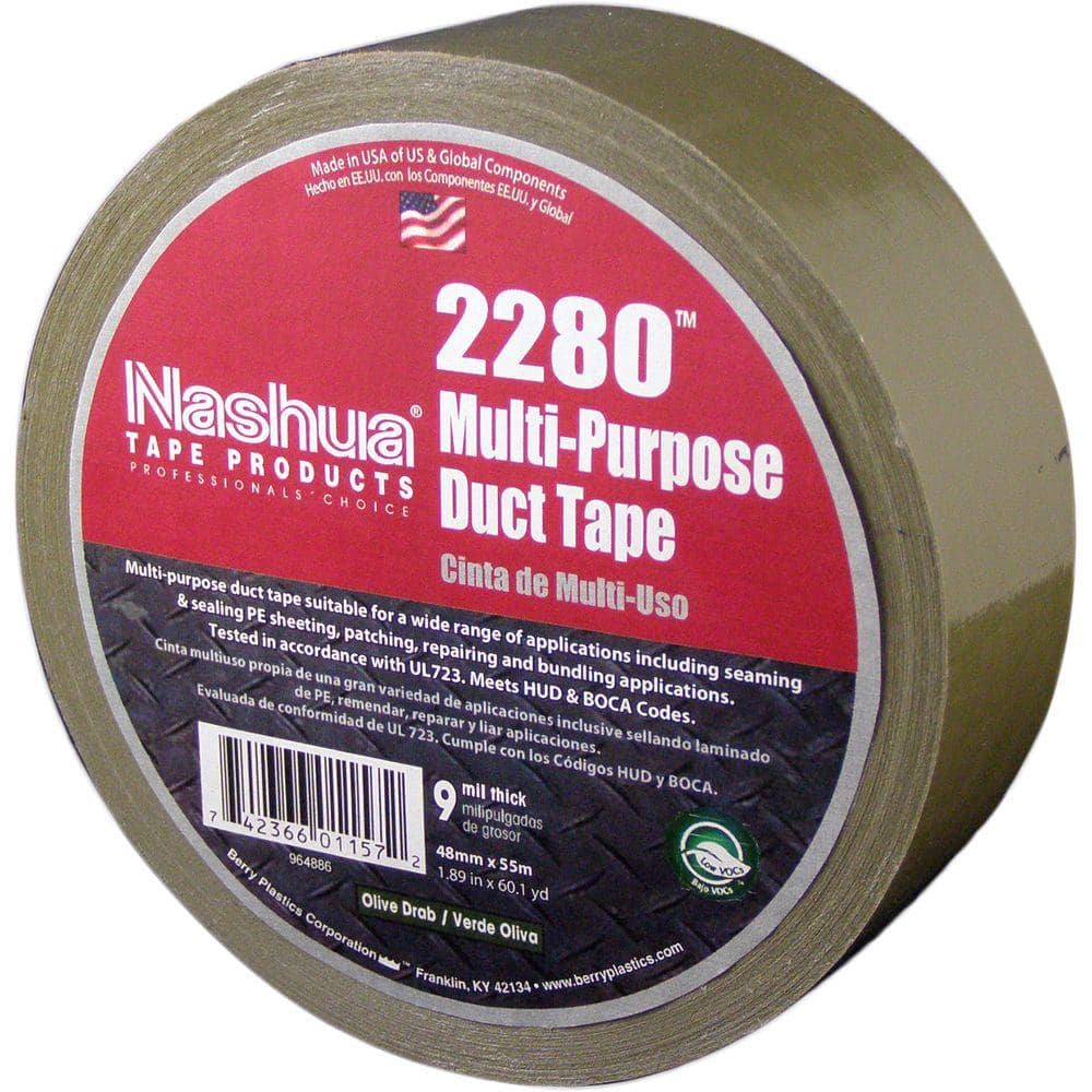 1.89 in. x 60.1 yds. 2280 Multi-Purpose Olive Drab Duct Tape price history on PriceWatchPro