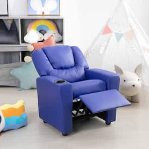 HOMESTOCK Gray/Microfiber Recline, Relax, Rule Kids' Comfort Champions, Push  Back Kids Recliner Chair with Footrest & Cup Holders 40903HD - The Home  Depot