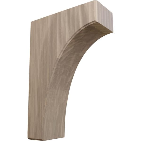 Ekena Millwork 3-1/2 in. x 8 in. x 12 in. Unfinished Walnut Clarksville Corbel