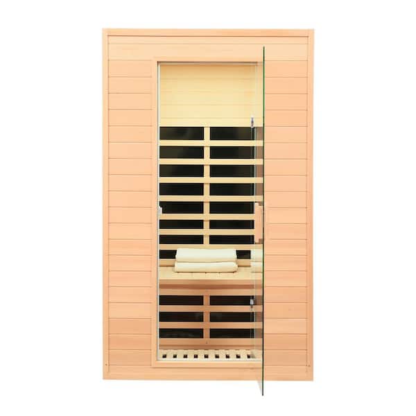 2-Person Sauna with LCD Display, Key Control and LED reading lights