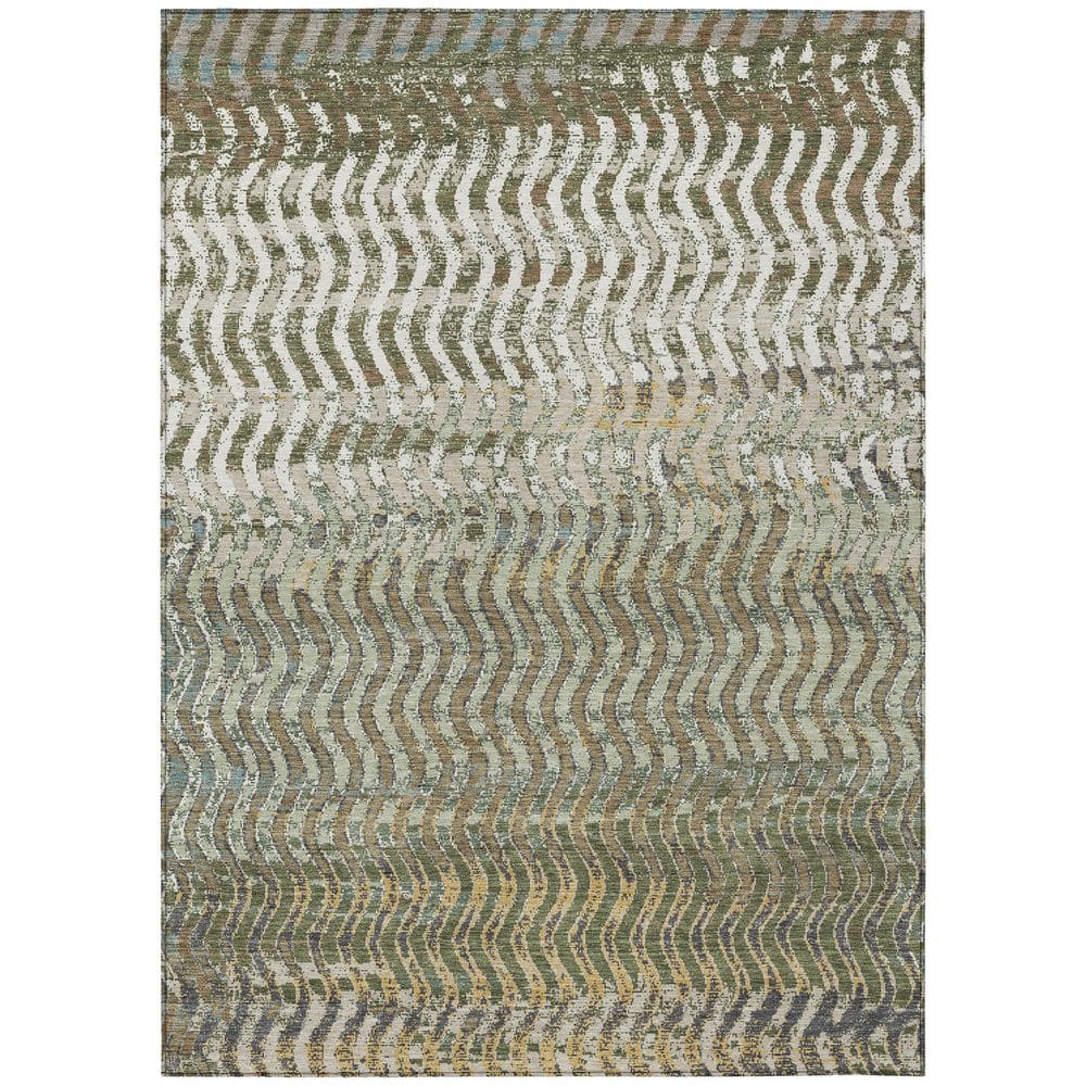 Chantille Machine Washable Indoor/Outdoor Abstract ACN3001 Olive 10 ft. x 14 ft. Area Rug price history on PriceWatchPro